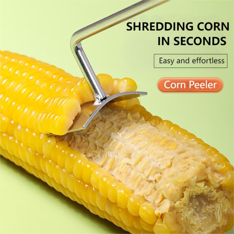 🔥Last Day Promotion-49%OFF - 2026 NEW Long Handle Stainless Steel Corn Stripping Tool