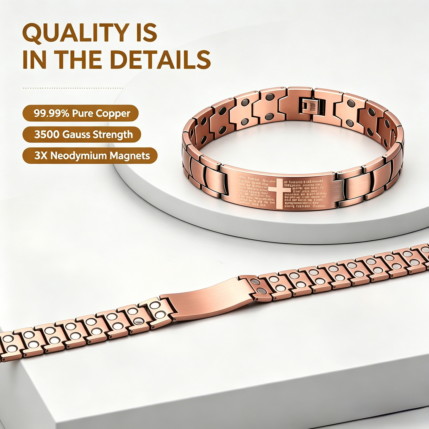 🔥LAST DAY 40% OFF🔥-100% Pure Copper Magnetic Power Bracelet — Boost Circulation, Banish Fatigue