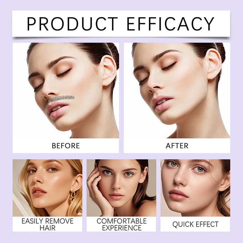 Gentle and Painless Facial Hair Removal Cream
