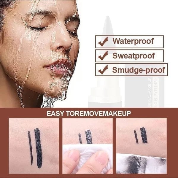 Buy 1 Get 1 Free🎉Natural Black Long Wear Gel Eyeliner Cream, Waterproof, Natural formula, safe and harmless, Mild & Easy To Remove