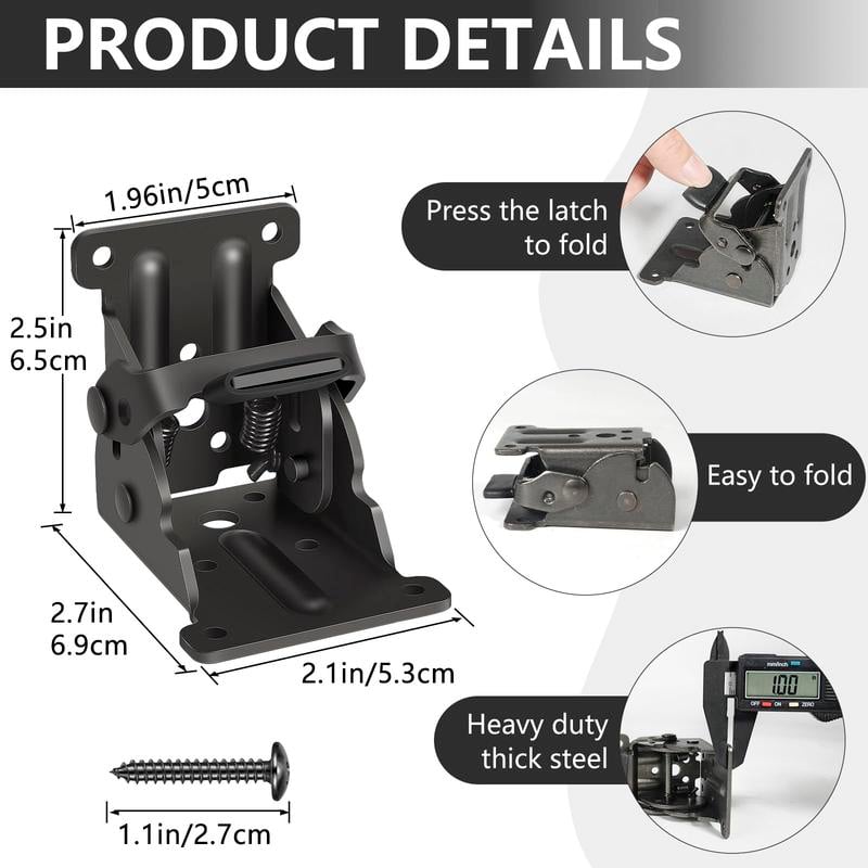 Woyuosn Self-Locking Folding Hinges for Furniture Support