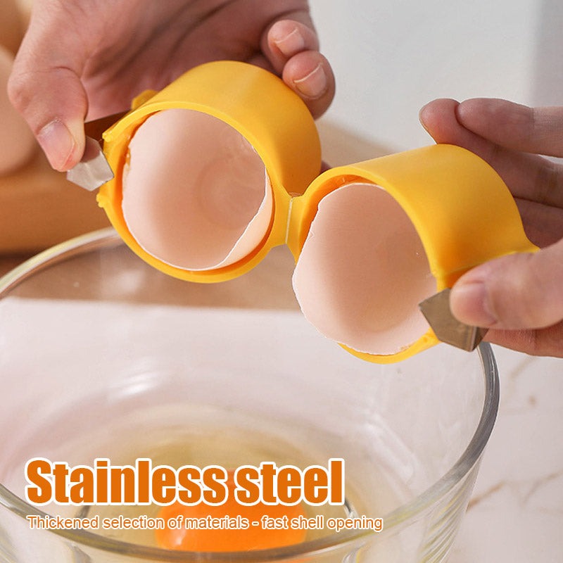 🎊Stainless Steel Egg Opener – Crack, Cut, and Separate Eggs Easily🍳(🥚Buy 1 Get 1 Free)
