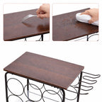 Countertop Wine Rack with Glass Holder & Cork Drawer