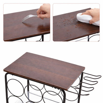 Countertop Wine Rack with Glass Holder & Cork Drawer