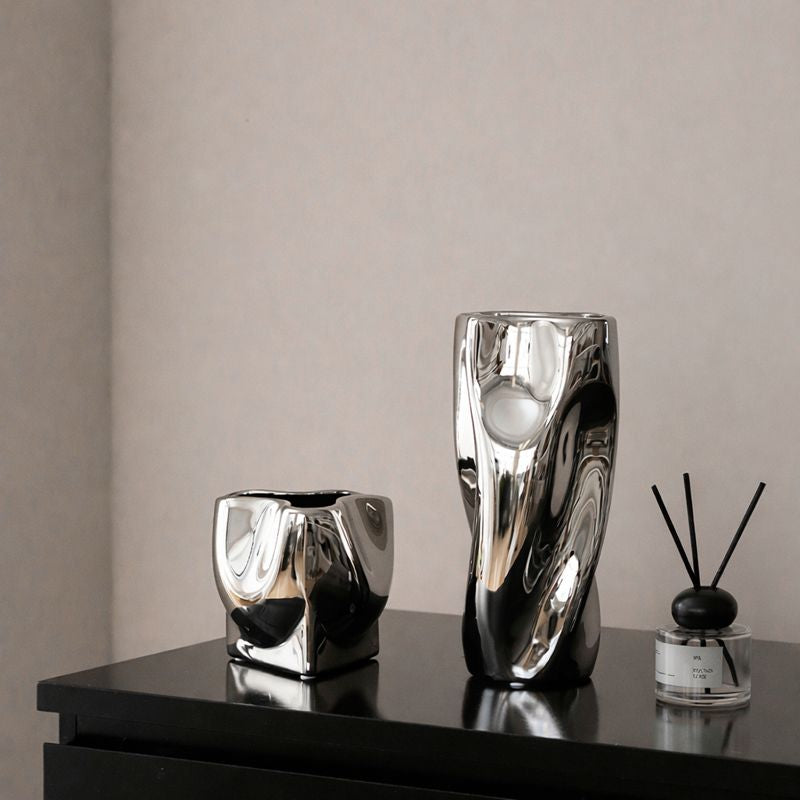 Sculptural Metal Vase