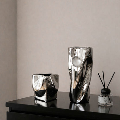 Sculptural Metal Vase