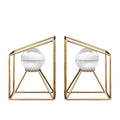 Crystal Sphere Bookends Set