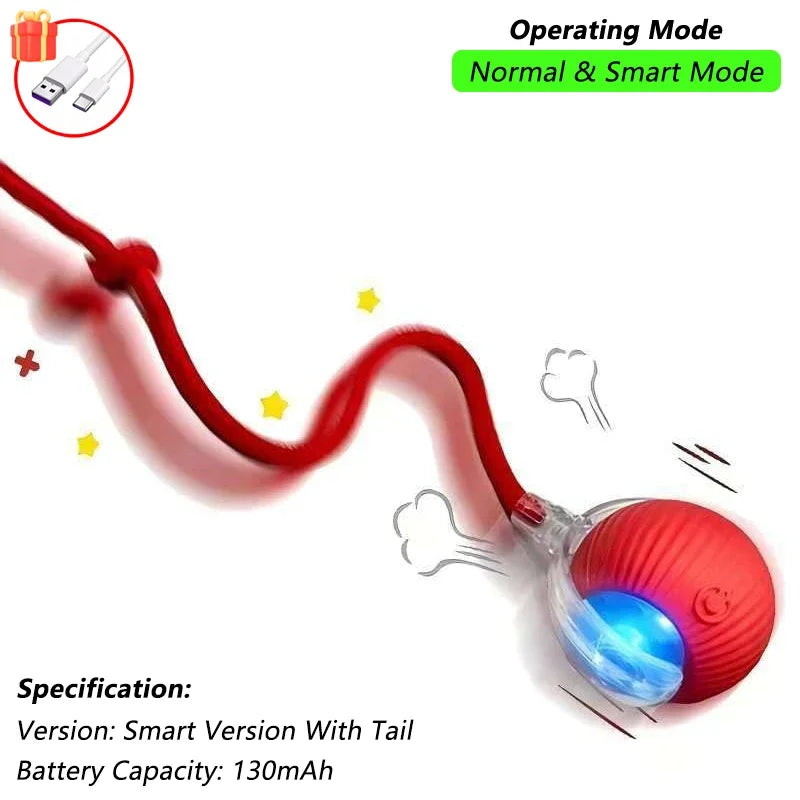 Magic Ball with Lights - Rechargeable, cat's favorite toy!