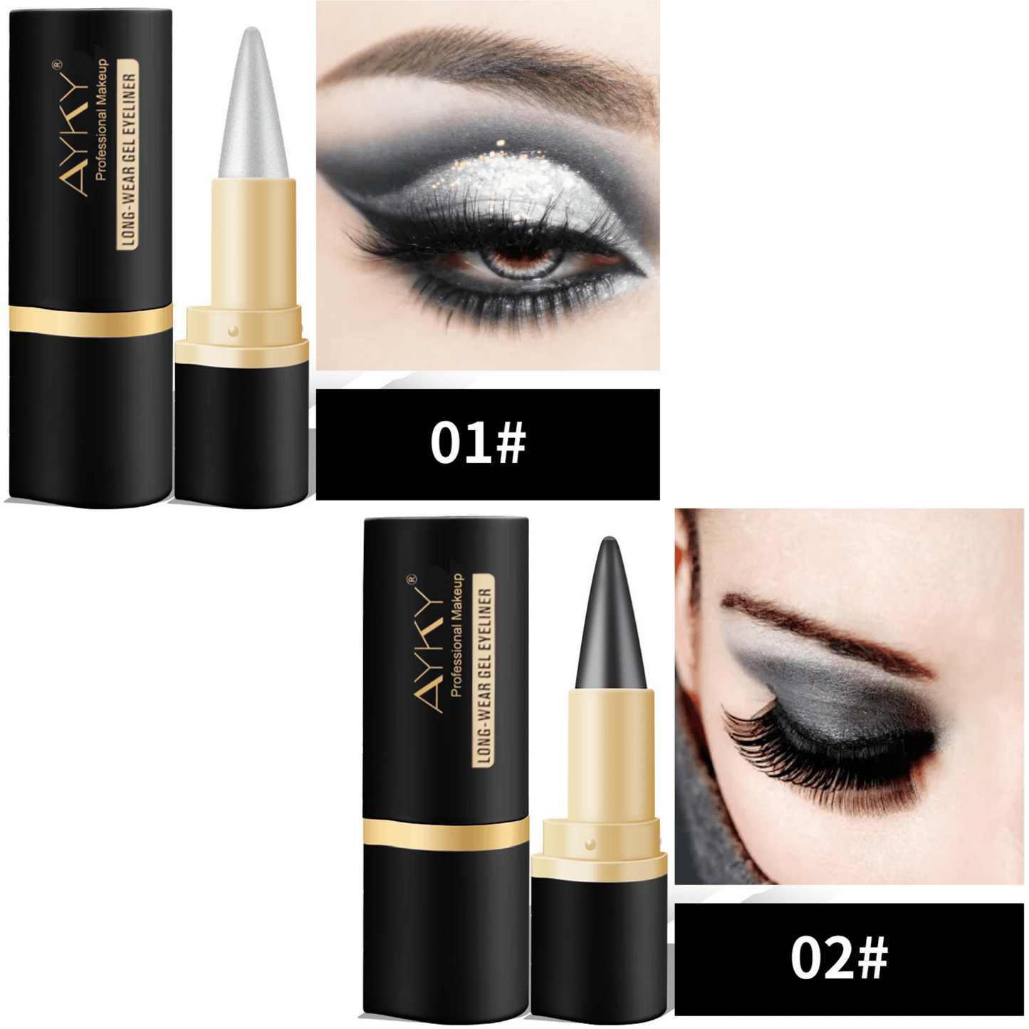 Buy 1 Get 1 Free🎉Natural Black Long Wear Gel Eyeliner Cream, Waterproof, Natural formula, safe and harmless, Mild & Easy To Remove