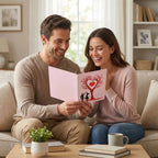 3D Pop-Up Anniversary Card - Romantic Love Tree & Hearts Design💌