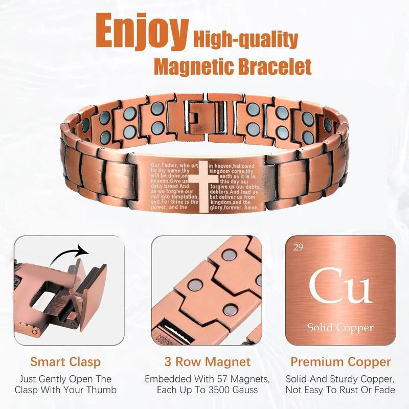 🔥LAST DAY 40% OFF🔥-100% Pure Copper Magnetic Power Bracelet — Boost Circulation, Banish Fatigue