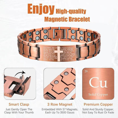 🔥LAST DAY 40% OFF🔥-100% Pure Copper Magnetic Power Bracelet — Boost Circulation, Banish Fatigue